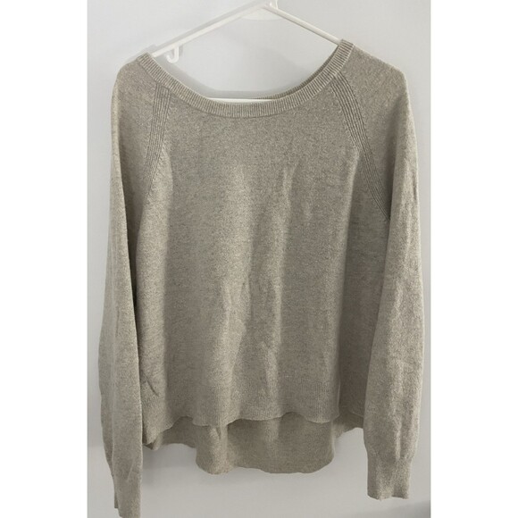 Banana Republic Women Wool Cashmere Beige soft wool Sweater Size large shimmer - Picture 1 of 9